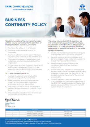 Business Continuity Policy
